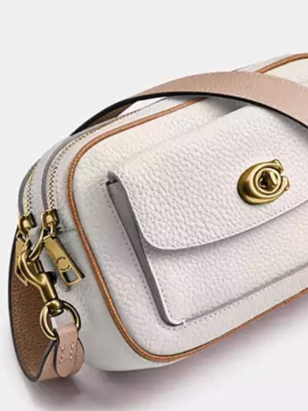 Coach Willow Camera Bag Shoulder Leather White